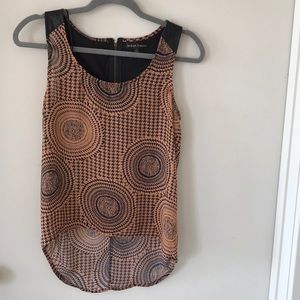 Boutique brand nude and black top in size S